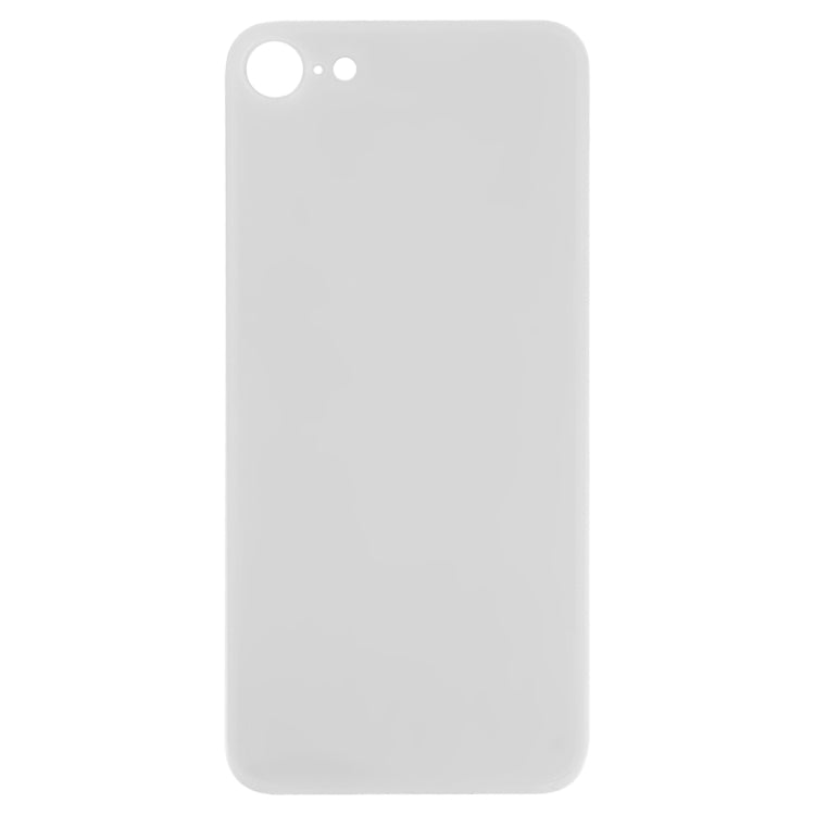 Easy Replacement Big Camera Hole Glass Back Battery Cover with Adhesive for iPhone 8(White)