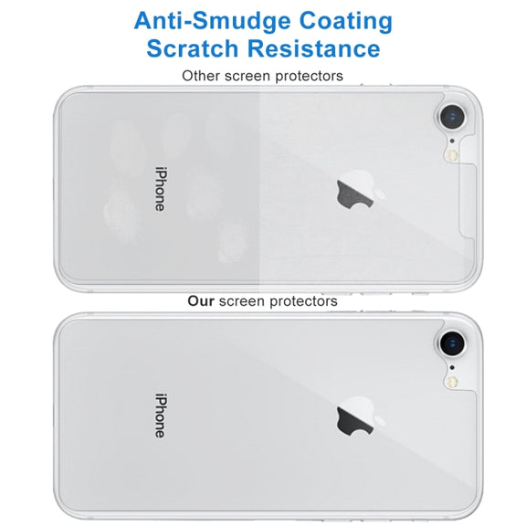 For iPhone 8 & 7 0.3mm 9H Surface Hardness 2.5D Curved Edge Explosion-proof Premium Tempered Glass Back Screen Protector