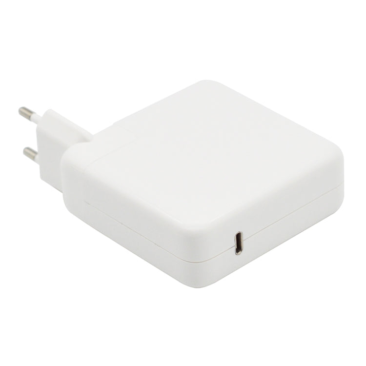 61W Type-C Power Adapter Portable Charger with 1.8m Type-C Charging Cable, EU Plug(White)