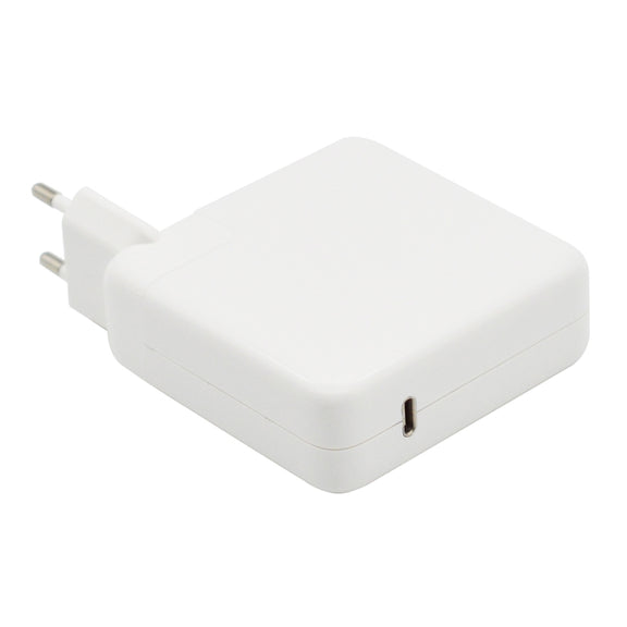 61W Type-C Power Adapter Portable Charger with 1.8m Type-C Charging Cable, EU Plug(White)