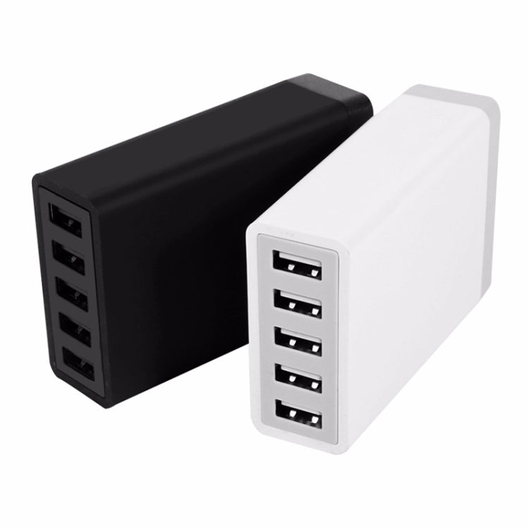 XBX09 40W 5V 8A 5 USB Ports Quick Charger Travel Charger, UK Plug(White)