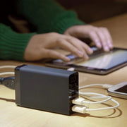 XBX09 40W 5V 8A 5 USB Ports Quick Charger Travel Charger, AU Plug(Black)
