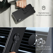 LXS08 8 Pin to 8 Pin + 3.5mm Audio Plug Ring Holder Fast Charging Adapter(Black)