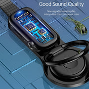 LXS08 8 Pin to 8 Pin + 3.5mm Audio Plug Ring Holder Fast Charging Adapter(Black)