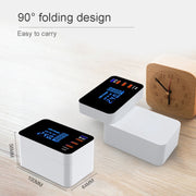 CDA33Q 40W QC 3.0 USB + 3 USB Ports + USB-C / Type-C Ports Multi-function Charger with LED Display, US Plug