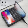 50W 6 USB Ports + 2 USB-C / Type-C Ports + Wireless Charging Multi-function Charger with LED Display & Detachable Bezel, US Plug - Multifunction Charger by PMC TechLife | Online Shopping South Africa | PMC TechLife | Buy Now Pay Later Mobicred