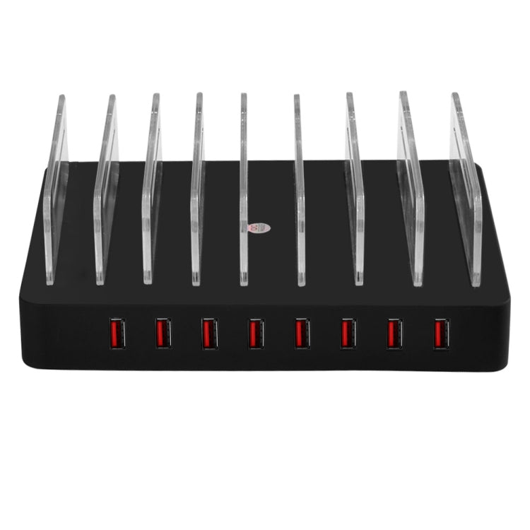 X6 96W 2.4A 8 USB Ports Smart Charger with Detachable Bezel, US Plug(Black)