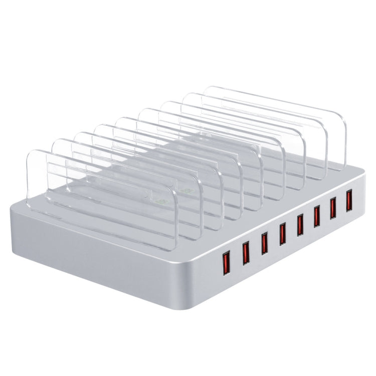 X6 96W 2.4A 8 USB Ports Smart Charger with Detachable Bezel, US Plug(White)