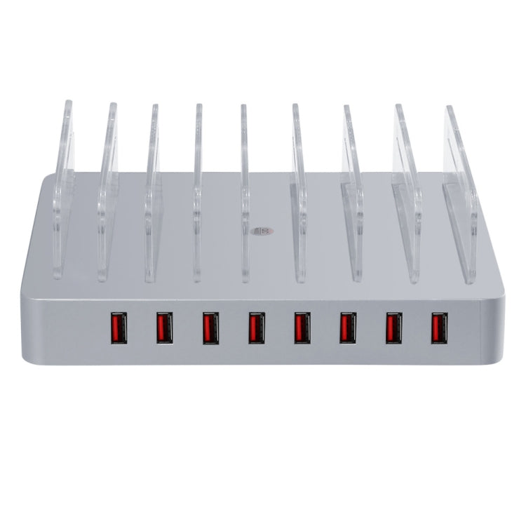 X6 96W 2.4A 8 USB Ports Smart Charger with Detachable Bezel, US Plug(White)