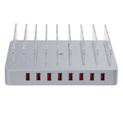 X6 96W 2.4A 8 USB Ports Smart Charger with Detachable Bezel, US Plug(White)