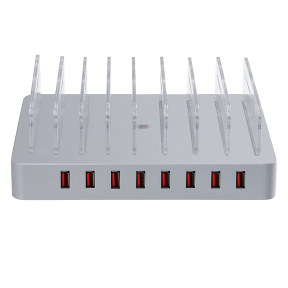 X6 96W 2.4A 8 USB Ports Smart Charger with Detachable Bezel, US Plug(White)