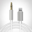 8 Pin to 3.5mm AUX Audio Adapter Cable, Length: 1m (White) - free shipping - PMC TechLife - Order now!