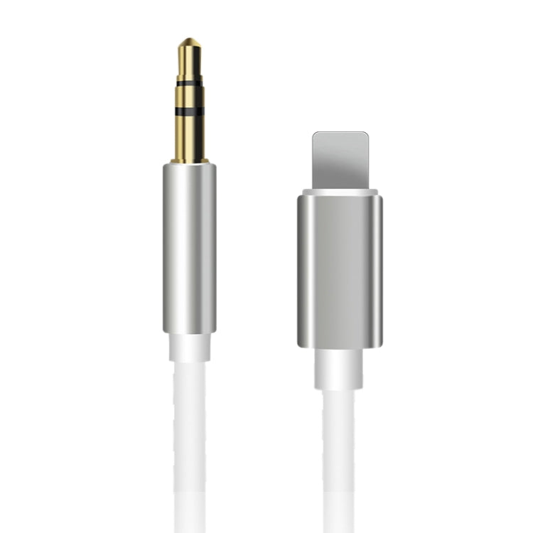 8 Pin to 3.5mm AUX Audio Adapter Cable, Length: 1m (White)