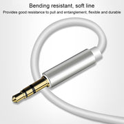 8 Pin to 3.5mm AUX Audio Adapter Cable, Length: 1m (White)