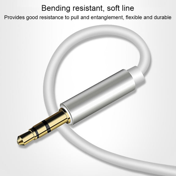 8 Pin to 3.5mm AUX Audio Adapter Cable, Length: 1m (White)