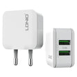 LDNIO A2201 2.4A Dual USB Charging Head Travel Direct Charge Mobile Phone Adapter Charger With Micro Data Cable(EU Plug) - USB Charger by LDNIO | Online Shopping South Africa | PMC TechLife | Buy Now Pay Later Mobicred