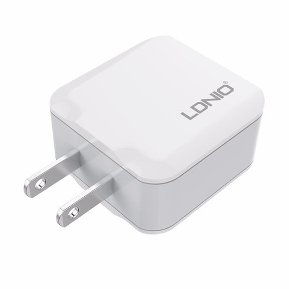 LDNIO A2201 2.4A Dual USB Charging Head Travel Direct Charge Mobile Phone Adapter Charger With Micro Data Cable (US Plug)