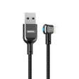 REMAX RC-024i Sury Leyo Series 1.2m 2.4A USB to 8 Pin Data Cable for iPhone, iPad(Black) - Normal Style Cable by REMAX | Online Shopping South Africa | PMC TechLife | Buy Now Pay Later Mobicred