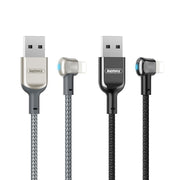 REMAX RC-024i Sury Leyo Series 1.2m 2.4A USB to 8 Pin Data Cable for iPhone, iPad(Black)