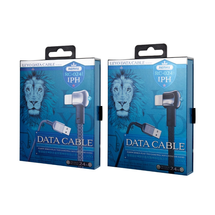 REMAX RC-024i Sury Leyo Series 1.2m 2.4A USB to 8 Pin Data Cable for iPhone, iPad(Silver)