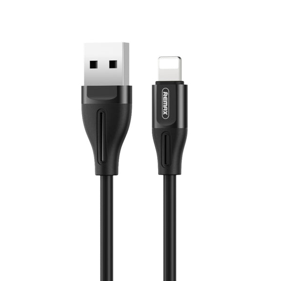 REMAX RC-075i 1m 2.1A USB to 8 Pin Jell Data Cable for iPhone, iPad(Black)