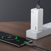 REMAX RP-U50 GaN  65W PD + QC 3.0 Type-C+ USB Port Fast Charger (US)(White)