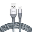 REMAX RC-152I 1m 2.4A USB to 8 Pin Colorful Breathing Data Cable(Silver) - Normal Style Cable by REMAX | Online Shopping South Africa | PMC TechLife | Buy Now Pay Later Mobicred