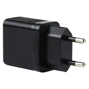 LZ-728 2 in 1 18W QC 3.0 USB Interface Travel Charger + USB to 8 Pin Data Cable Set, EU Plug, Cable Length: 1m(Black)