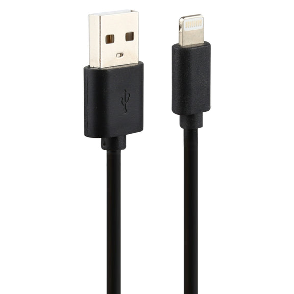 LZ-728 2 in 1 18W QC 3.0 USB Interface Travel Charger + USB to 8 Pin Data Cable Set, EU Plug, Cable Length: 1m(Black)