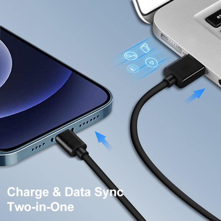 LZ-728 2 in 1 18W QC 3.0 USB Interface Travel Charger + USB to 8 Pin Data Cable Set, EU Plug, Cable Length: 1m(Black)