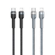 REMAX RC-171 Jany Series 1m PD20W USB to 8 Pin Aluminum Alloy Braid Fast Charging Data Cable (Silver)