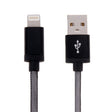 1m Net Style Metal Head 8 Pin to USB Data / Charger Cable(Black) - Normal Style Cable by PMC TechLife | Online Shopping South Africa | PMC TechLife | Buy Now Pay Later Mobicred