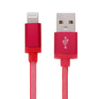 1m Net Style Metal Head 8 Pin to USB Data / Charger Cable(Red) - free shipping - PMC TechLife - Order now!