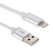 1m Net Style Metal Head 8 Pin to USB Data / Charger Cable(White)
