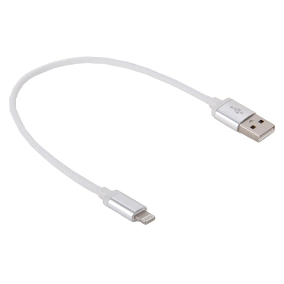 1m Net Style Metal Head 8 Pin to USB Data / Charger Cable(White)