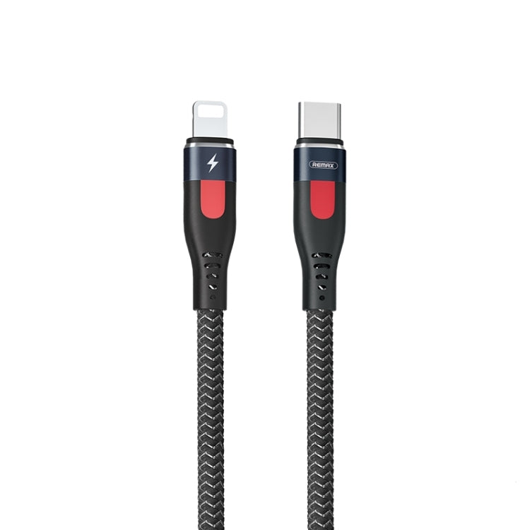 REMAX RC-188i Lesu Pro 1m PD20W Type-C to 8 Pin Aluminum Alloy Braid Fast Charging Data Cable(Black)