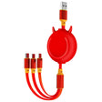 K042 1.2m 3A 3 in 1 USB to 8 Pin + USB-C / Type-C + Micro USB Bull Head Retractable Data Cable - Multifunction Cable by PMC TechLife | Online Shopping South Africa | PMC TechLife | Buy Now Pay Later Mobicred