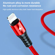 K061 1.2m 5A 3 in 1 USB to 8 Pin + USB-C / Type-C + Micro USB Round Fast Charging Data Cable