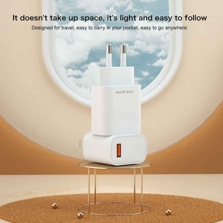 ROCK SPACE HGF-058U-A T48 QC3.0 USB Single Port Travel Charger, US Plug