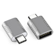 2 PCS SBT-148 USB-C / Type-C Male to USB 3.0 Female Zinc Alloy Adapter(Space Silver) - Converter & Adapter by PMC TechLife | Online Shopping South Africa | PMC TechLife | Buy Now Pay Later Mobicred