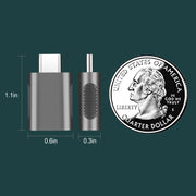 2 PCS SBT-158 USB-C / Type-C Male to USB 3.0 Female Zinc Alloy Adapter(Silver)