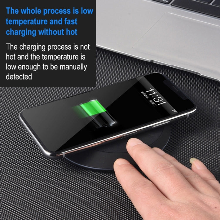 964 10W Lightweight Portable Smart Wireless Charger(Black)