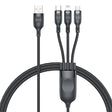 ADC-66 5A 66W 3 in 1 USB to 8 Pin + Micro USB + USB-C / Type-C Fast Charging Braided Data Cable, Cable Length: 1.2m - Multifunction Cable by PMC TechLife | Online Shopping South Africa | PMC TechLife | Buy Now Pay Later Mobicred