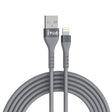 IVON CA92 2.4A Max USB to 8 Pin Rubber Fast Charging Data Cable, Length: 1.5m (Grey) - Normal Style Cable by IVON | Online Shopping South Africa | PMC TechLife | Buy Now Pay Later Mobicred