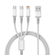 3A 3 in 1 USB to Type-C / 8 Pin / Micro USB Fast Charging Cable, Cable Length: 1.2m - Multifunction Cable by PMC TechLife | Online Shopping South Africa | PMC TechLife | Buy Now Pay Later Mobicred