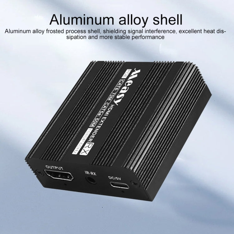 Measy ET100 HDMI Extender Transmitter + Receiver Converter Ethernet Cable, Transmission Distance: 70m (EU Plug)