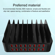 YFY-A55 150W 16 x USB Ports Smart Charging Station with Phone & Tablet Stand, AU Plug