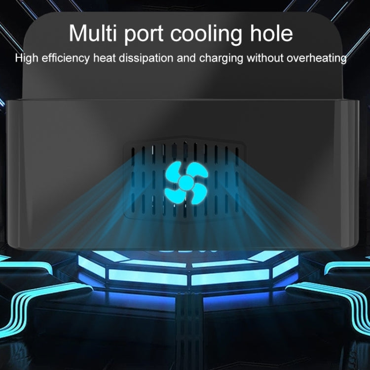 YFY-A54 100W USB + Type-C 5-Ports Smart Charging Station with Phone & Tablet Stand, EU Plug