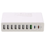 MFT-03Q 10 in 1 65W QC3.0 USB Smart Fast Charger, EU Plug(White)