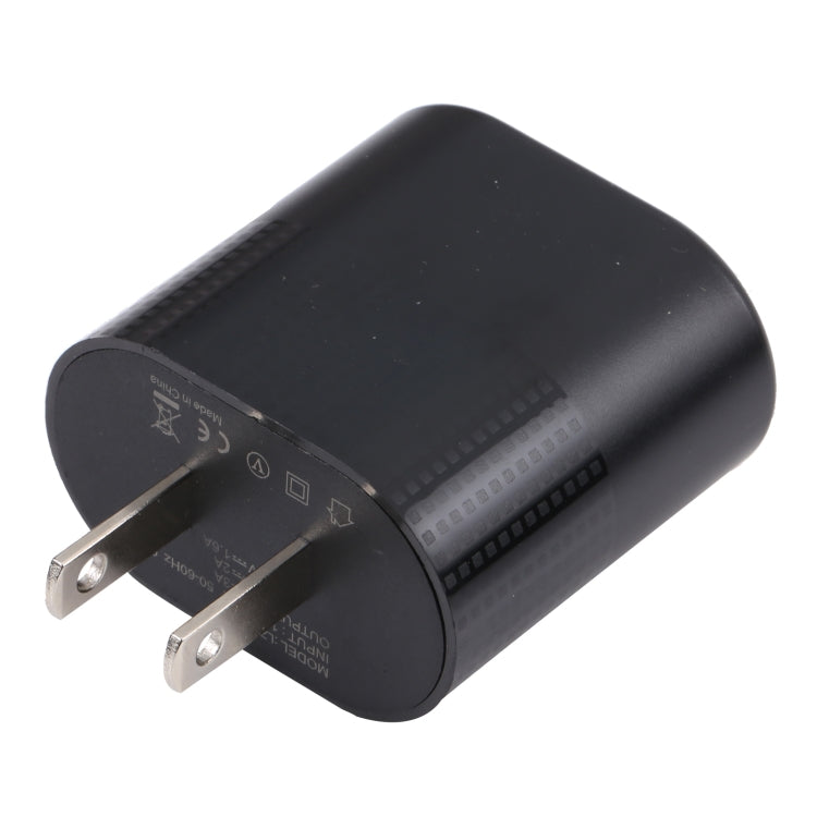 LZ-2117 18W QC3.0 3.1A USB Fast Charger, US Plug (Black)